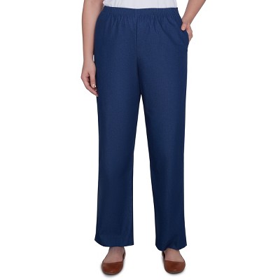 Alfred Dunner Women's Classic Pull-On Elastic Waist Short Length Denim Jeans