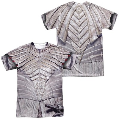Men's Star Trek Discovery White Klingon Uniform (Front Back Print) Short Sleeve Costume T-Shirt