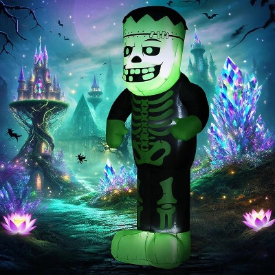 Hrinhom Outdoor Halloween Inflatable Skeleton Frankenstein