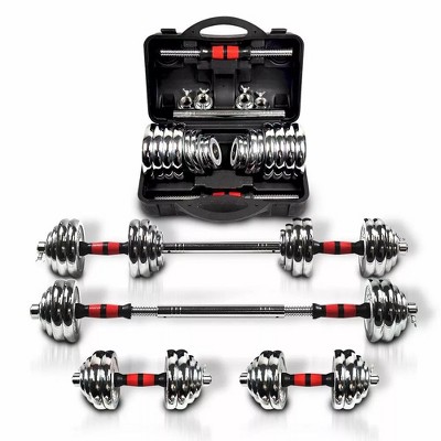 Sapphtopaz Adjustable Dumbbells Free Weight Set with Connector, Multi-Functional Dumbbell Set for Home Gym Fitness, Total Body Exercises
