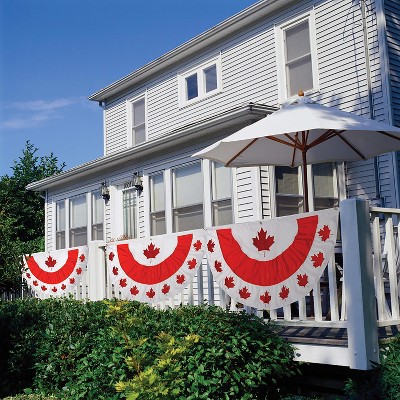 Evergreen Flag Canadian Maple Leaf Applique Bunting