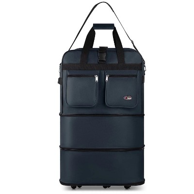 New York Xpress Expandable Collapsible Foldable Luggage Bag with Universal Wheels and Grab Handle 30" 36" 40"