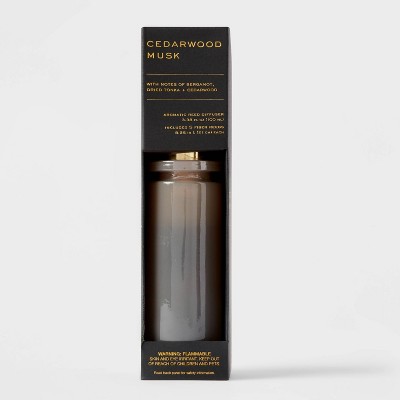 100ml Cedarwood Musk Black Label Fiber Oil Reed Diffuser - Threshold™: Home Fragrance, Bergamot & Tonka