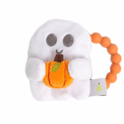 Pearhead Ghost Halloween Crinkle Teether Baby Toy - 0m+