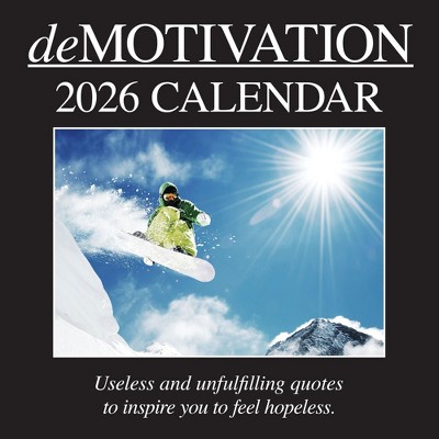 2026 Square Wall Calendar, Demotivation, 16-Month Funny Corner Theme with 180 Reminder Stickers (12x12 In)