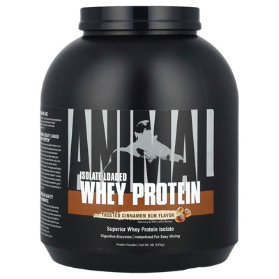 Animal Isolate Loaded Whey Protein Powder, Frosted Cinnamon Bun, 4 lb (1.81 kg)