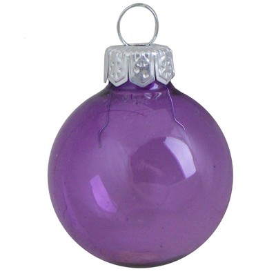 Northlight 28ct Soft Lavender Clear Glass Ball Christmas Ornaments 2" (50mm)