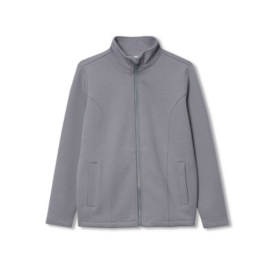 Lands' End Kids Long Sleeve Knit Full Zip Mock Neck Sweatshirt