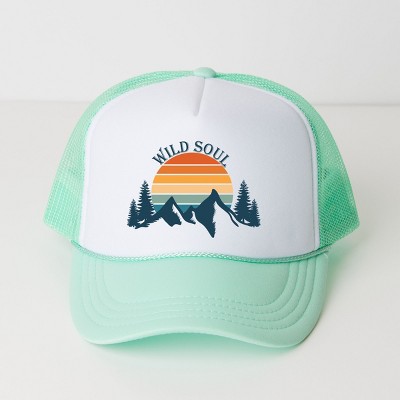 The Juniper Shop Wild Soul Colorful Youth Foam Trucker Hat - Youth - White Seafoam