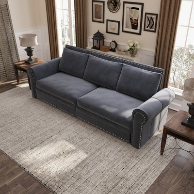 Whisen Faux Leather Convertible Sleeper Sofa & Multi-Functional Sofa Bed, Premium Comfort & Versatile Design