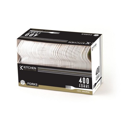 Disposable White Plastic Forks – Durable Cutlery for Home, Office, School, Parties, and Outdoor Events – 2 Packs of 400