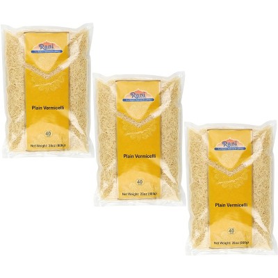 Plain Vermicelli (Wheat Noodles) - 28oz (1.75lbs) 800g Pack of 3 - Rani Brand Authentic Indian Products