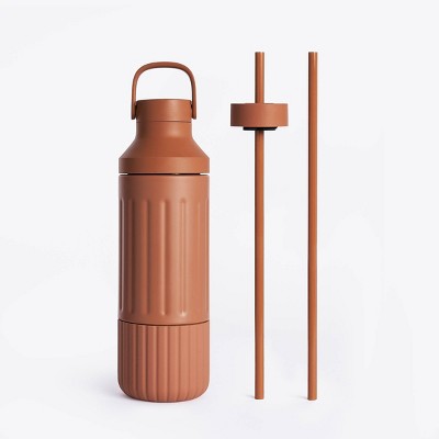 Beast Health Dual Cap Stainless Steel Hydration Bottle 25oz Terra