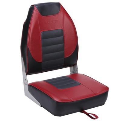 2 Pack Boat Seats, -With Thick Sponge Padding, Stainless Steel Screws & Fold-Down Design for Speedboat, Canoe, Sightseeing Boats，Black