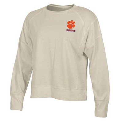 NCAA Clemson Tigers Women's Long Sleeve Cream T-Shirt