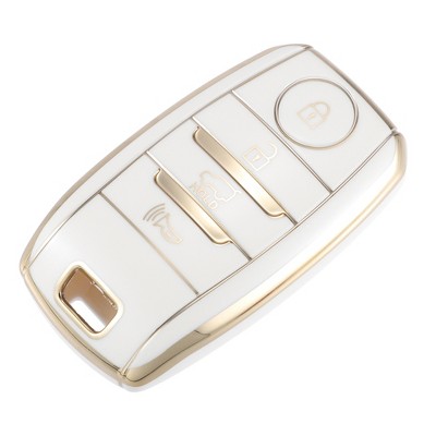 Unique Bargains TPU 4 Button Car Remote Key Fob Case Cover Full Protector