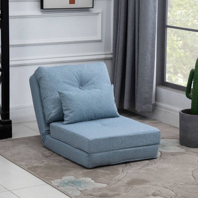 CAVINAS Polyester Convertible Lazy Sofa Chair,Folding Upholstered Lounge Chair with Adjustable Backrest,Modern Sofa Chair for Living Room