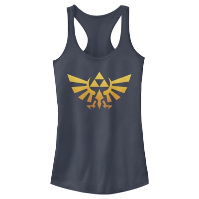Juniors Womens Nintendo Legend of Zelda Triforce Fade Racerback Tank Top