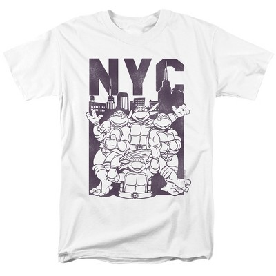 Teenage Mutant Ninja Turtles Nyc Unisex Adult T Shirt  White