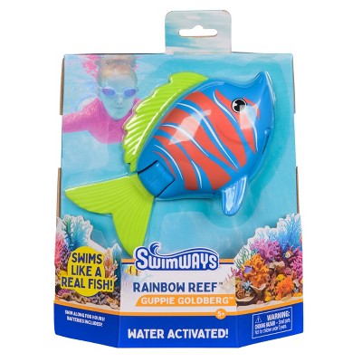 Swimways Rainbow Reef Fish, Guppie Goldberg: Dive Toy for Kids, Ages 5+