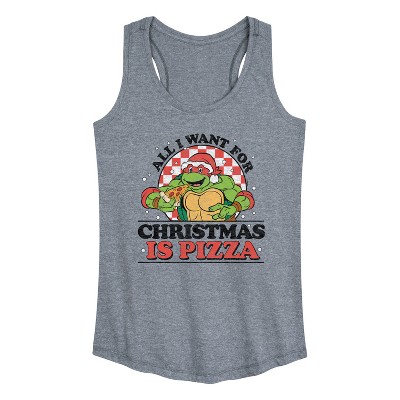 Women's - Teenage Mutant Ninja Turtles - All I Want For Christmas Graphic Racerback Tank