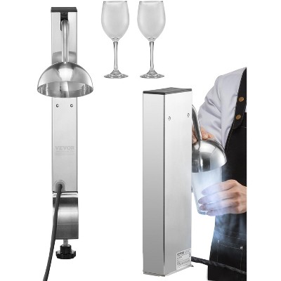 VEVOR Glass Froster Chiller, CO2 Beer Glass Froster, 8-10 Seconds/Cup Instant Glass Chiller for Wine, Cocktail, Champagne, Mixed Drinks, Silver