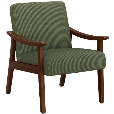 Yaheetech Mid-Century Corduroy Fabric Armchair Accent Chair for Living Room, Bedroom