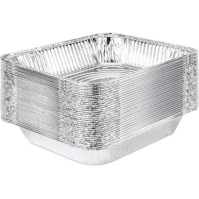 Ruthy's Outlet Disposable Aluminum Foil Pans, Half Size Steam Table Deep, Silver, 2.5 Inches Deep