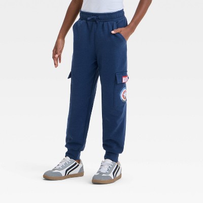 Boys' Captain America Shield Joggers - Navy Blue