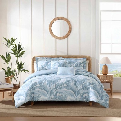 Tommy Bahama 3pc Palm Serenity Comforter Bedding Set Blue