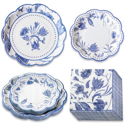 Kate Aspen Blue Willow 62 Piece Party Tableware Set (16 guests) | 00259NA-KIT
