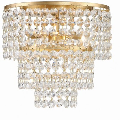 Crystorama Lighting Gabrielle 3 - Light Flush Mount in  Antique Gold