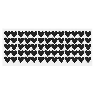 Unique Bargains Living Room Bedroom PVC Heart Shape Removable Wall Stickers 65 Pcs