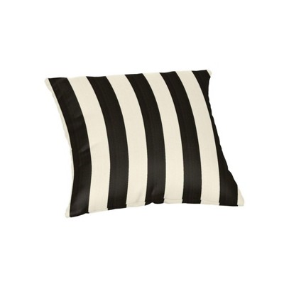 Casual Cushion Stripe Sunbrella Fabric 1-Piece Indoor/Outdoor Square Throw Pillow