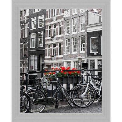 Amanti Art Brushed Sterling Silver Wood Picture Frame