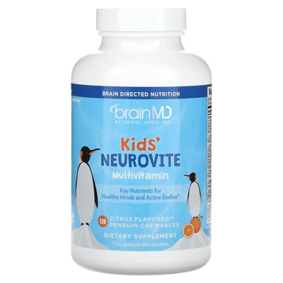 BrainMD Kids', Neurovite  Multivitamin, Citrus, 120 Penguin Chewables