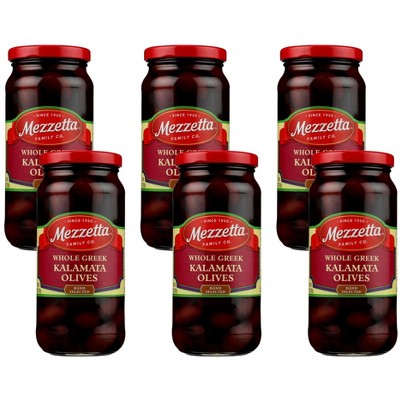Mezzetta Whole Greek Kalamata Olives - 6 pack, 10 oz