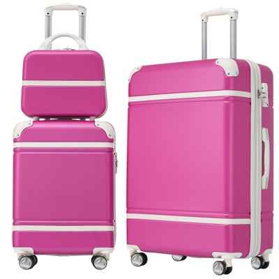 Kumasinova Luggage Sets 3 Pcs Suitcases with Spinner Wheels,ABS Hard Case Luggage with TSA Lock,Airline-Approved Durable Luggage,20"24"