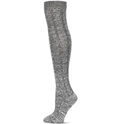 Memoi Braid Trails Cotton Blend Over The Knee Socks