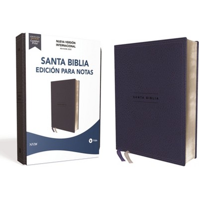 Nvi, Santa Biblia, Revisión 2022, Edición Para Notas, Leathersoft, Azul Marino, Palabras de Jesús En Rojo, Comfort Print - (Leather Bound)
