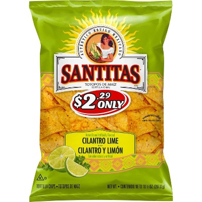 Frito Lay Santitas Cilantro Lime Tortilla Chips - 10.5oz