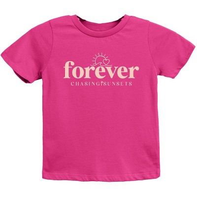 The Juniper Shop Forever Chasing Sunsets Sun Youth Short Sleeve Tee - S - Berry