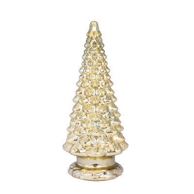 Mr. Christmas 16 in. Mercury Glass Tree with Twinkling Lights