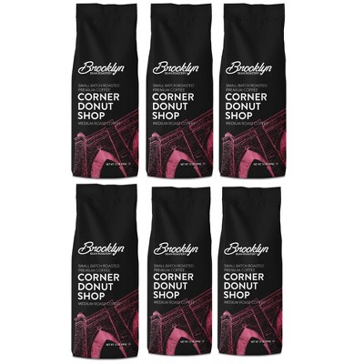 Brooklyn Beans Corner Donut Shop, Flavored Med Roast,6 pack  (72 ounces total)