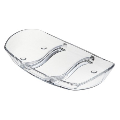 Slickblue Versatile Cristalline Glass Sectional Platter – Bake & Serve, Heat-Resistant with Feet, Two Size Options