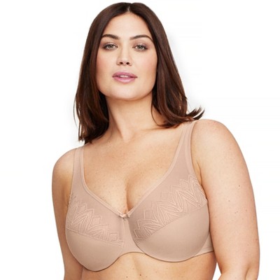 Glamorise Womens WonderWire Minimizer Underwire Bra 9003 Café
