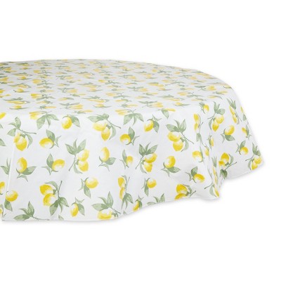 Design Imports  Summer Lemons Vinyl Tablecloth 70 Round