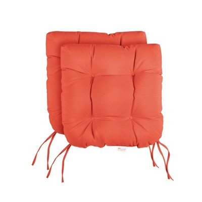 2pc 16" x 16" x 3" U-Shaped Outdoor Tufted Chair Cushions - Sorra Home