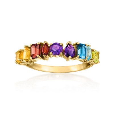 Ross-Simons 1.08 ct. t.w. Multi-Gemstone Ring in 14kt Yellow Gold