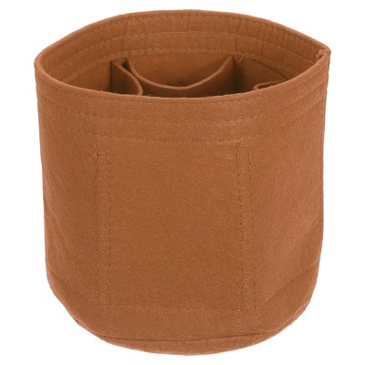 Unique Bargains Felt Makeup Bags and Organizers Multiple Compartments Round Purse Insert